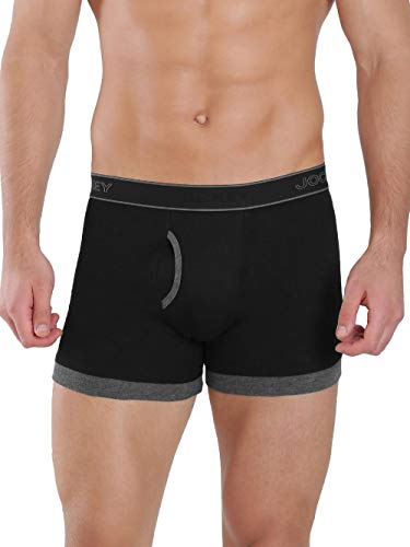 Image of Jockey 1017 Men's Super Combed Cotton Rib Solid Boxer Brief with Stay Fresh Properties
