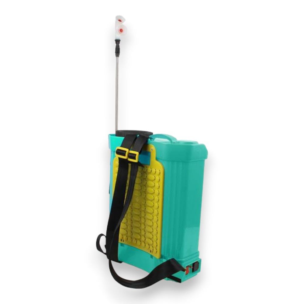 Pompa irroratrice atomizzatore a zaino con batteria 12v e lancia in acciaio e ottone 16 lt