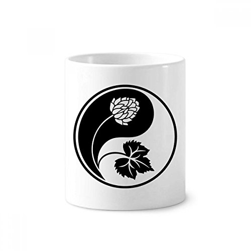 Mug bouddhisme en céramique blanche 350 ml avec motif fleur zen
