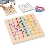 Tabla de Estacas de Apilamiento | Juego Educativo Rompecabezas | Juego De Mesa De Tablero De Puntos - Para Chicas y Padres, Casa, Interior, Cumpleaños,
