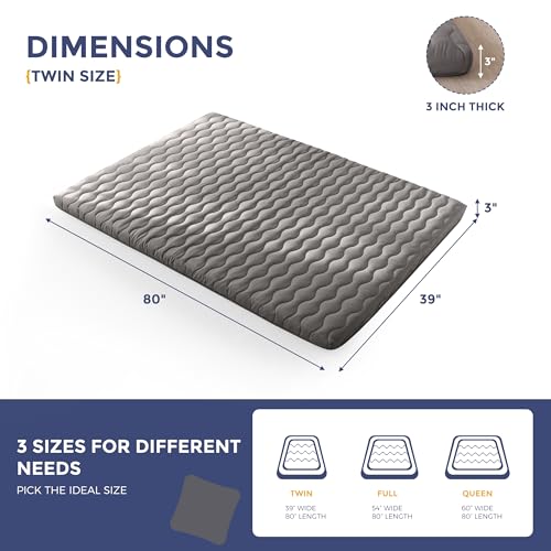 Image of MAXYOYO Japanese Floor Futon Mattress Twin Size, 3 inch Thicken Mattress