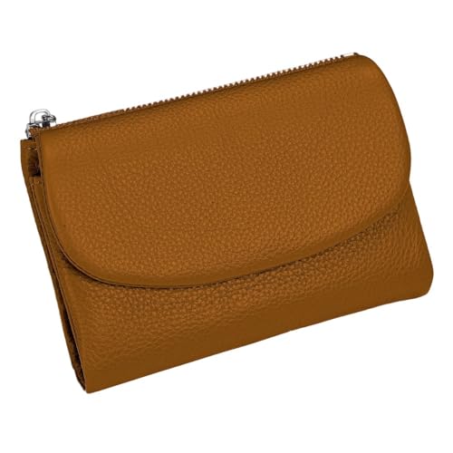 Unisex Pebble Leather Wallet, Small Wallets for Women, Genuine Leather Wallet for Women Short Genuine for Coins and Cards (A-17)