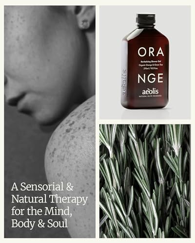 AEOLIS Refreshing Shower Gel with Orange & Green Tea – Greek Olive Oil Shower Gel for Men & Women – Gentle Body Cleanser – Natural Skincare from Greece – Invigorating Body Care 9.12 Fl Oz