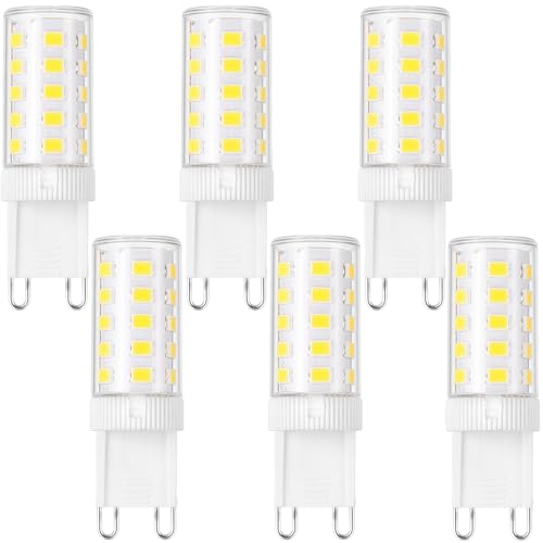 Summalux G9 LED Bulbs Warm White 3W 3000K 350LM (Equivalent 30W Halogen Bulb) Energy Saving Light Bulb No Flicker Non-Dimmable for Chandeliers Home Lighting Décor 6 Pack
