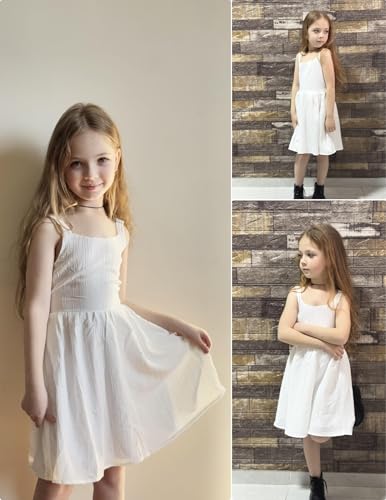 Arshiner Girls Cami Summer Sleeveless Bow Tie Casual Sundress with Pockets for 5-12 Y2