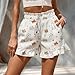Dressy Cat Comfortable Shorts for Women with Pocket Ruffle Boho Trendy Breathable Loose Shorts for Women High Waisted Drawstring Summer Fashion Street Wear 2025,2XL