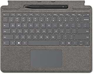 Microsoft Surface Pro 8 or Pro X - Signature Type cover - Silver - and Slim Pen 2 - Black - bundle