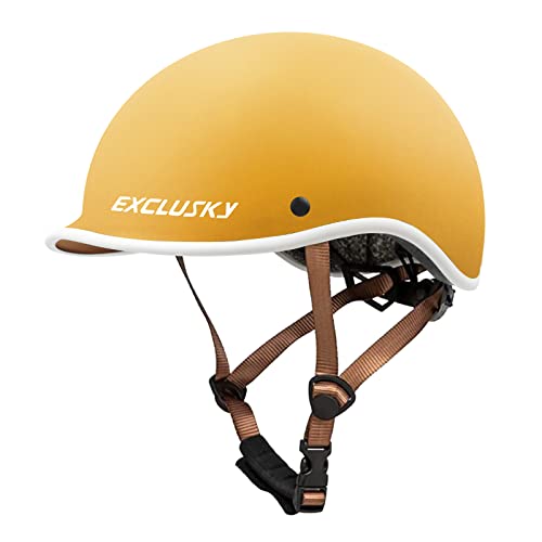 EXCLUSKY K777-yellow Casco, Juventud Unisex, Amarillo, 51-57CM
