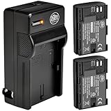 BM 2 Pack LP-E6N Batteries and Charger for Canon EOS R, EOS R5, EOS 90D, EOS 60D, EOS 70D, EOS 80D, EOS 5D II, EOS 5D III, EOS 5D IV, EOS 5Ds, EOS 6D, EOS 6D II, EOS 7D, EOS 7D II, XC10, XC15 Cameras
