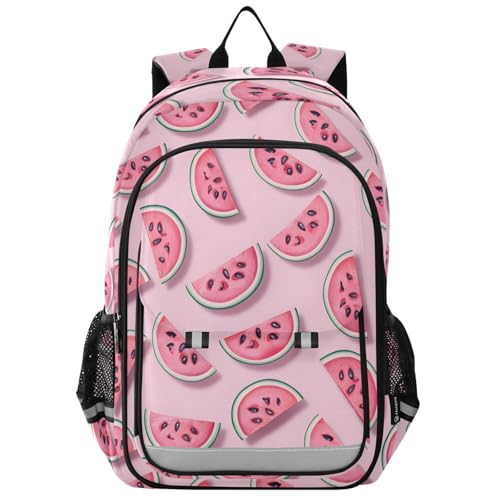 Sac à dos ordinateur portable enfants pastèque rose pour école et lycée