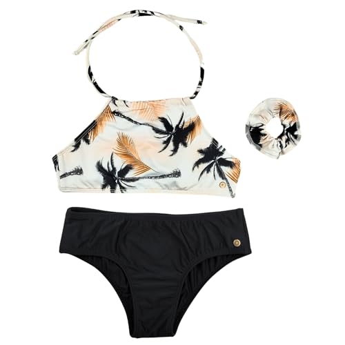Brazilian Kit Youth Bikini and Crop Top with Sun Protection Three Pieces4