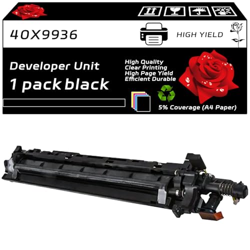 40X9936 Developer Unit Compatible for Lexmark MS911de MX910de MX911dte MX912dxe XM9155 XM9165 Printers, with Chip, High Yield 100000 Pages, Clear Printing (1 Pack Black)