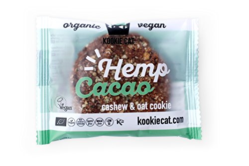 Kookie Cat Galletas Ecologicas Y Veganas De Avena Con Cáñamo Y Cacao - Caja 12 X 50 G