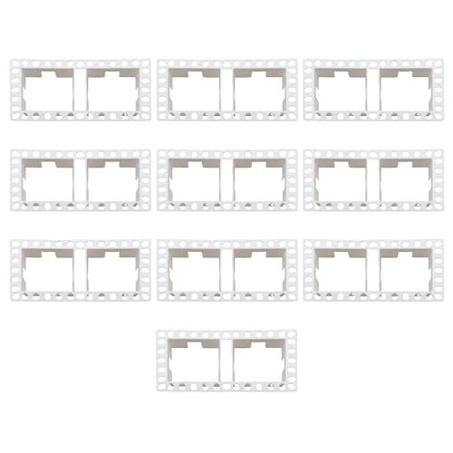 Interrupteur mural lot de 10 avec cadre interne et prise simple ou double