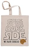Gedruckt in Europa Come to The Dark Side We Have Cookies!!! Einkaufstasche Beige Shopping Bag Beige