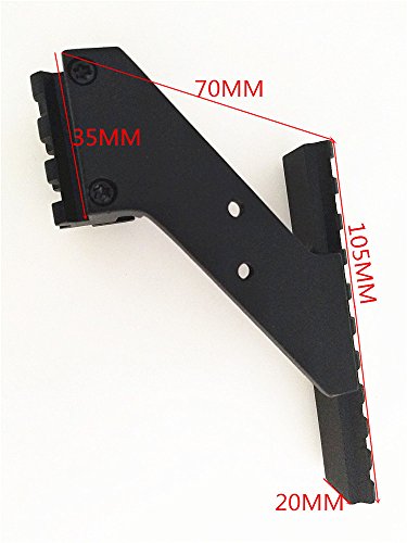 Fireclub Tactical Precision Machined Aluminum (Not Plastic) Weaver Picatinny Top & Bottom Pistol Handgun Scope Mount For Sights,Lights & Accessories Fits Glock Pistols With Front Accessories #TOP3
