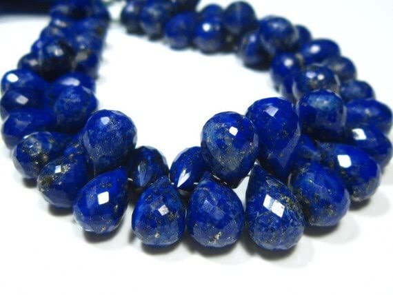 Lapis lazuli perles gouttes pour fabriquer un cadeau d'anniversaire fait main inoubliable
