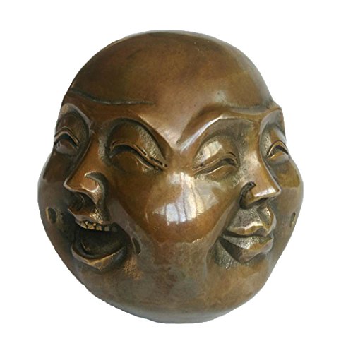 Brabud Brass Four Faces Buddha Statue(Pleasure, Anger, Sorrow, Joy) Fengshui Decoration Zd139 #TOP8
