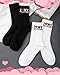 Eurzom 2 Pairs Valentine's Day Boyfriend Gifts Funny Couple Socks for Him Her Boyfriend Girlfriend Anniversary Birthday Gifts(I Love My Girlfriend,I Love My Boyfriend)