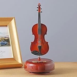 Viool Muziekdoos Creatieve Muziekdoos Viool met Roterende Muzikale Basis Klassieke Muziekdoos Vintage Gift voor Jongens…
