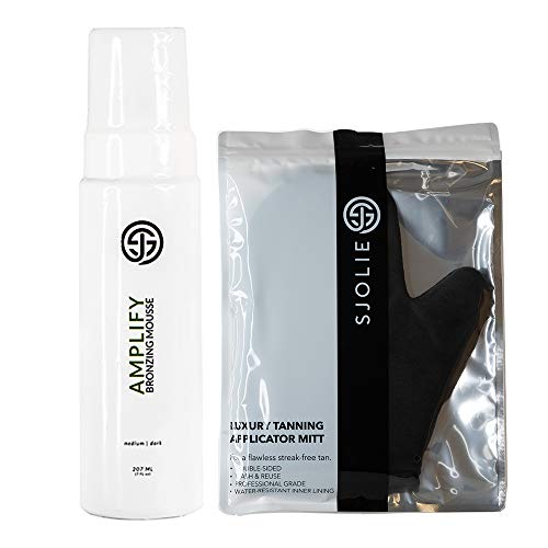 Self Tan Bronzing Mousse + Tanning Mitt Combo Pack - Organic Medium/Dark - Express Color #TOP13