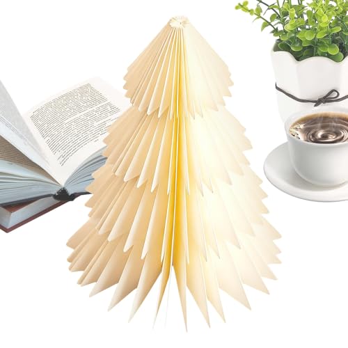 Arbre de Noël en papier pour cheminée et décoration de bureau chaleureuse
