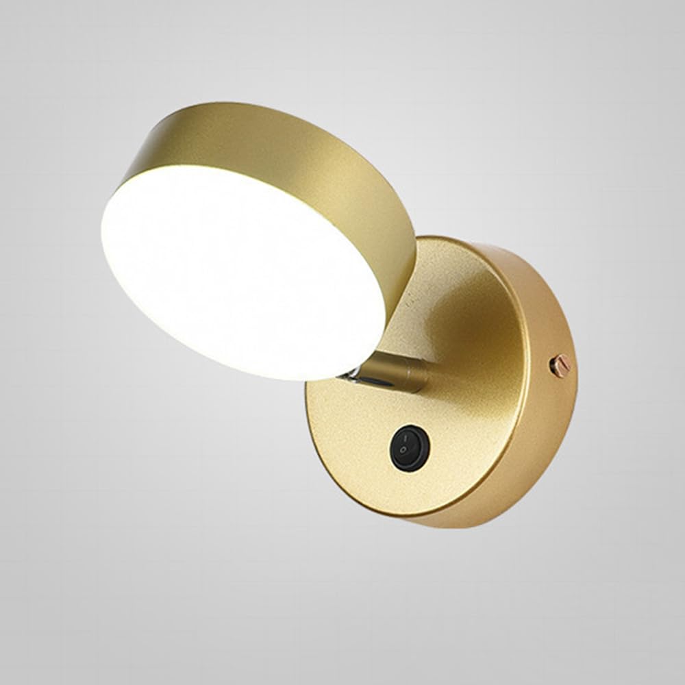 Lámpara led de pared con interruptor de empujón para leer cómodamente antes de dormir