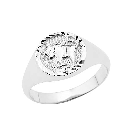 925 Sterling Silver Zodiac Men Women Unisex Jewelry Ring