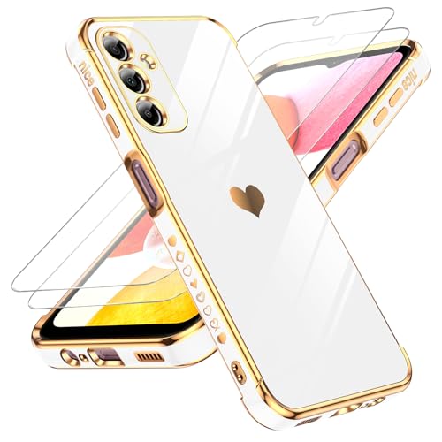 Coque Samsung A14 5G antichoc, protection écran verre trempé et film objectif photo