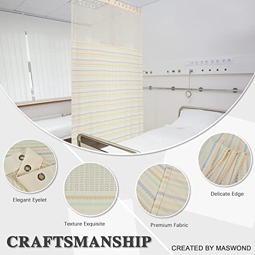 12Ft Wide X 8Ft Long Flame Retardant Hospital Curtain Room Divider, Cubicle Curtain-Medical Privacy Curtain With Mesh And Grommet For Living Room Hospital Rehabilitation Room Spa Clinic (1 Panel) #TOP1