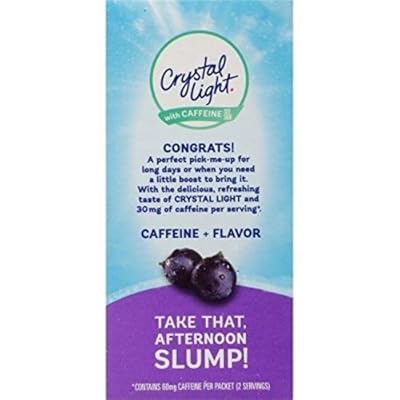 Crystal Light On The Go Energy Grape - Caffeine Energy Releasing, 10-Packet Boxes (Pack of 4)