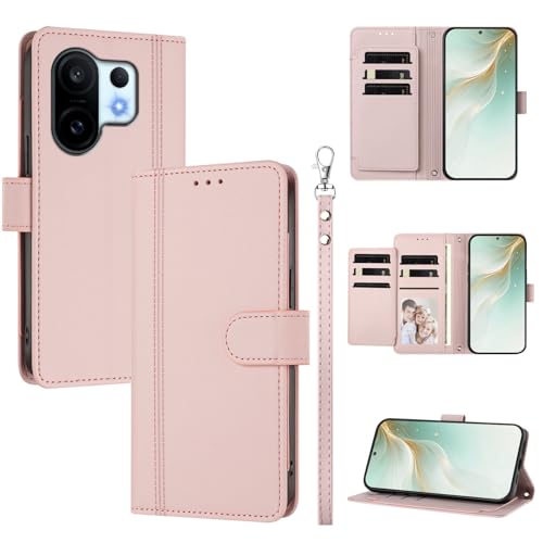 �X�}�z�P�[�X �Ή��@�� for Vivo X200 FE / S30 Pro mini �X�}�z�P�[�X�y�E�H���b�g�f�U�C�� �f���A���J�[�h�X���b�g �L���b�V�� �t���b�v���X�^���h �����h�~�zPink
