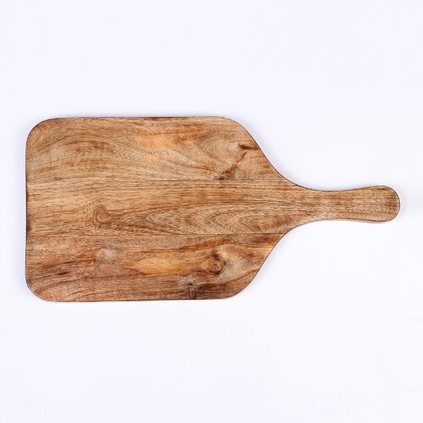 Image of Kundi Wooden Chopping Board /Cutting /Serving Platter for Kitchen Vegetables, Fruits & Cheese | Natural Acacia Wood | 42 x 18 x 1.5 cm | Handcrafted
