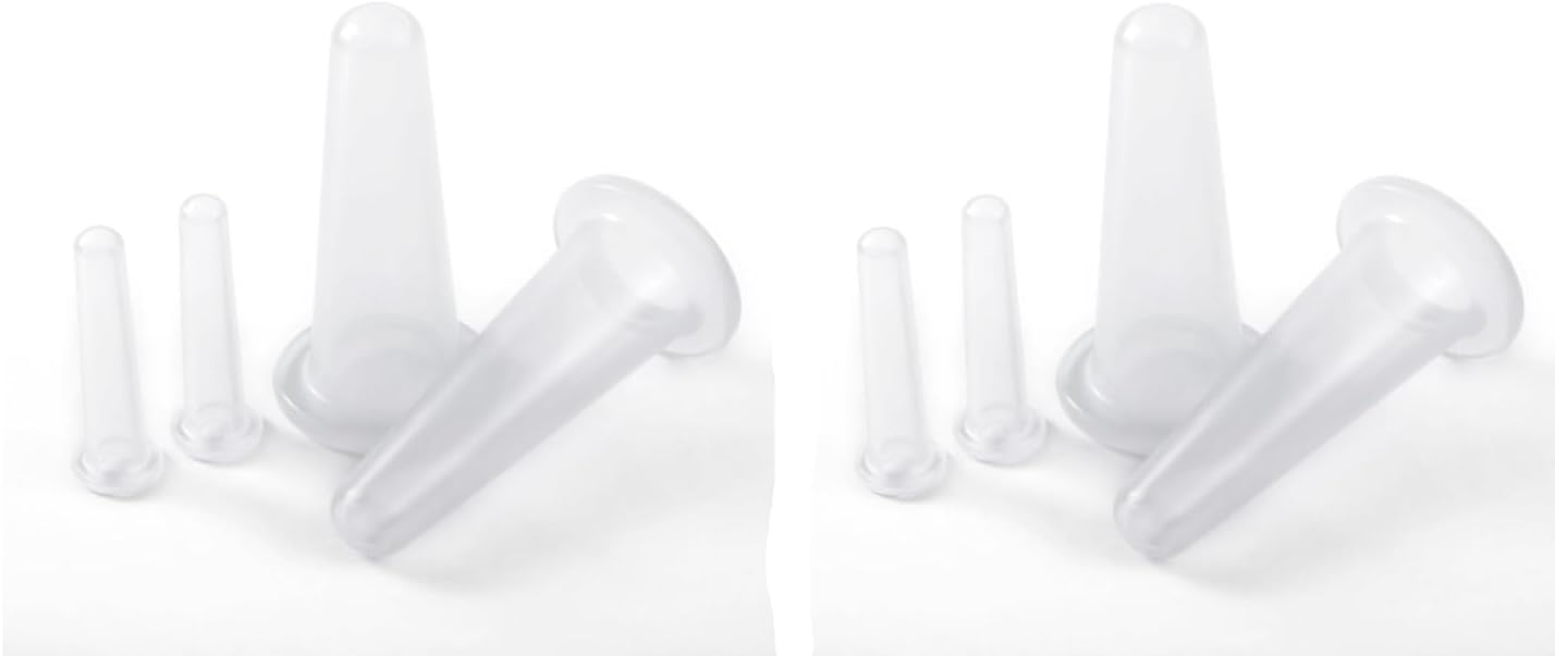 8Pcs Transparent Massage Cupping Set Silicone Mini Facial Cups Face Massager Helper Skin Care Neck Back Eyes Massaging Cup Safe to Use, Don’t Worry About Burns Health Care Products, Massage Tools