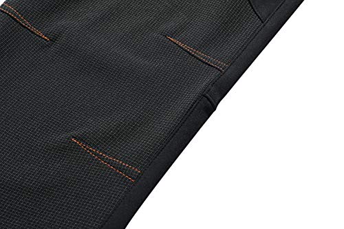 BenBoy Damen Wanderhose Wasserdicht Softshellhose Outdoorhose Winddicht Warm Gefüttert Winter Skihose Snowboardhose Trekkinghose,KZ2987W-Black-M