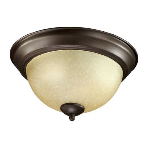 Quorum International 11" Amber Scavo Flushmount - Oiled Bronze - 3073-11-86 #TOP19