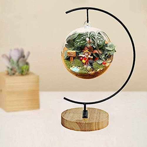 Vases 2PCS Miniature Landscape Bottle Holder Wooden Seat Home Outdoor Garden Flower Plant Glass Vase Rack