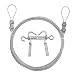 DEWEL Clotheslines 20ft/6m Portable Windproof Anti-sag Clothes Rope Line with Stainless Steel Cable Retractable System Heavy Duty Laundry Rope for Outdoor/Indoor/Home/Travel/Drying (20Ft)