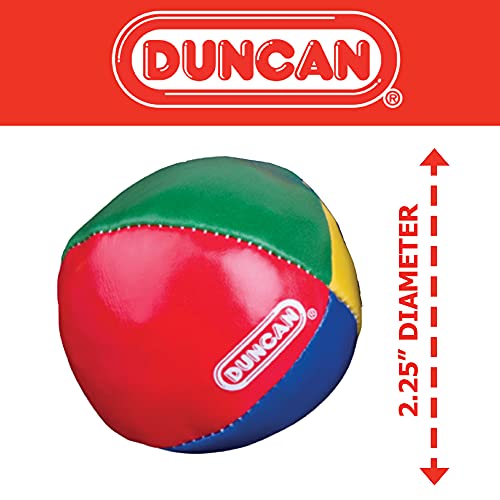 Duncan Juggling Balls - [Pack of 3] Multicolor, Vinyl Shells, Circus Balls with 4 Panel Design, Plastic Beans