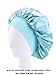Satin Hair Bonnet for Sleeping,Solid Sleep Cap with Elastic Band,Beauty Head Cover Night Cap,Light Green