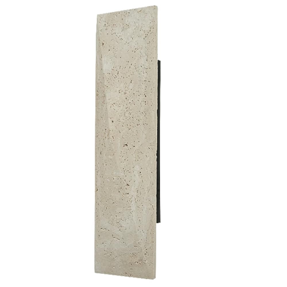SHUANGZ Rectangle Yellow Travertine Wall Light Fixture Sofa Background Wall Mounted Lamp Nordic Natural Style Wall Sconces Hardwired Sconce for Living Room Bedroom Restaurant Cloakroom Dining Room