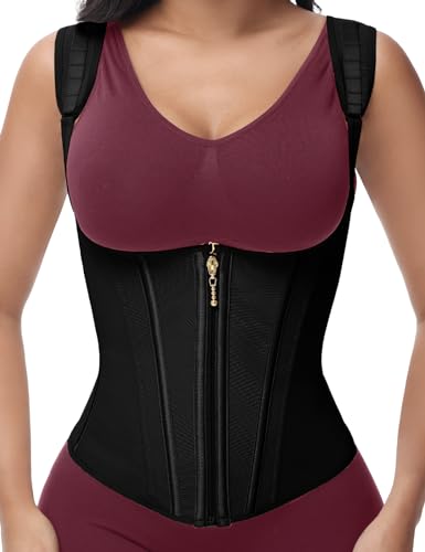 Image of SHAPSHE Waist Trainer for Women, Tummy Control Sports Girdle, Workout Body Shaper with Adjustable Shoulder Strap
