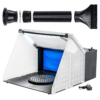 Master Airbrush BrandLighted Portable Hobby Airbrush Spray Booth with LED Lighting for Painting All Art, Cake, Craft, Hobby, Nails, T-shirts & More. Includes Our Exhaust Extension Hose That Extends up to 5.6 Feet. by Master Airbrush