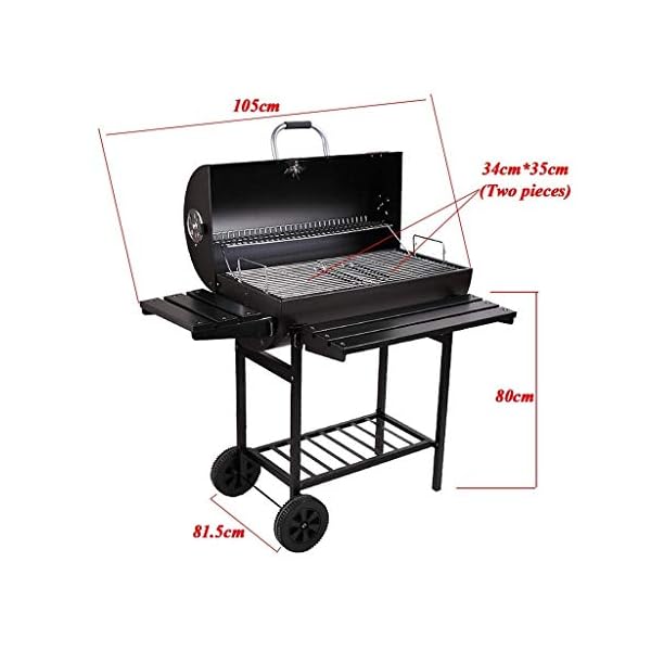 JHLXYXMY BBQ Grill Outdoor Barbecue Grill Grills Charcoal BBQ Household Oven Portable Wild Carbon Oven American Smoked BBQ Multi-Function Grill Courtyard Outdoor Barbecue Tool - Image 3
