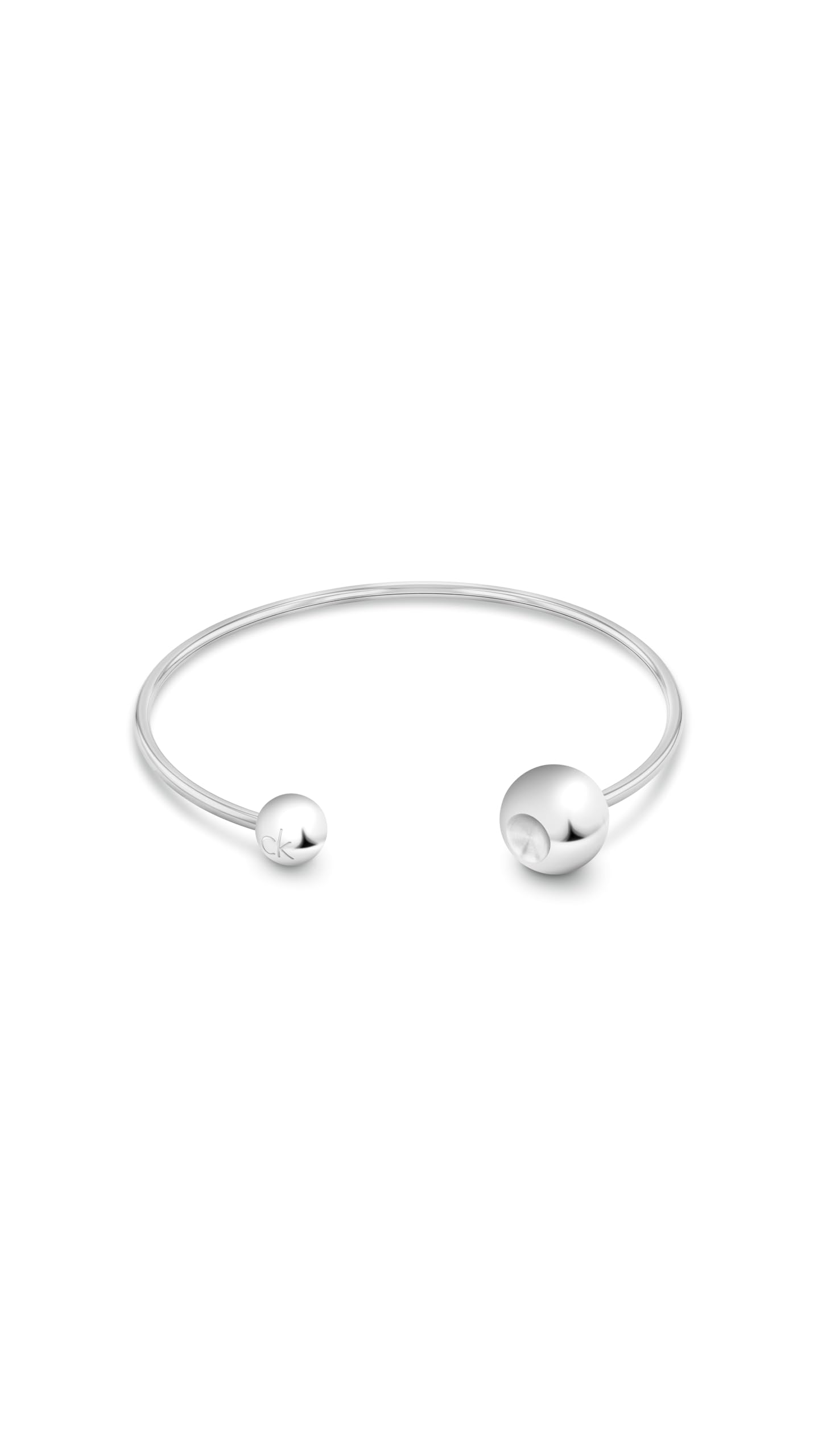 Calvin Klein Offenes Bangles Armband für Damen Kollektion SCULPTURAL BUBBLES aus Edelstahl - 35000786