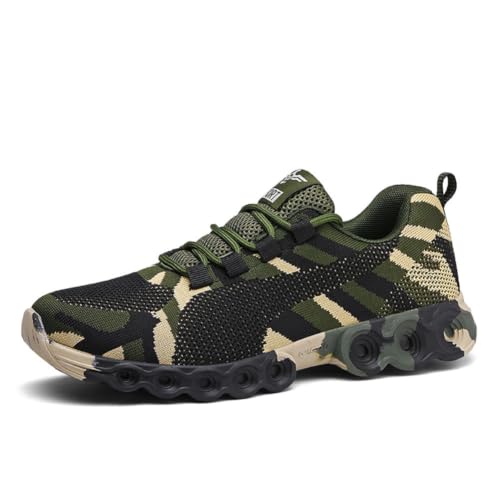 Image of Camo Men Outdoor Sneakers Camouflage Running Shoes Male Military Training Casual Sports Rock Climbing Camping Hiking Shoe Footwear