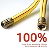 Lead-in Yellow Short Garden Hose 3/4 in. x 3 ft. -No Kink, Leak Free, Flexible, Male to Female Fittings -Heavy Duty Lightweight PVC Water Hose -150PSI Work & 500PSI Burst, for Reel Cart & Outdoor Use #2