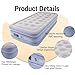Onirii Twin Air Mattress Bed with Built in Pump,16 Inches High Airbed Inflatable Mattress,Comfort Thickened Blow Up Air Bed,Travel Sleeping Pad for Guests Home (Twin Size)