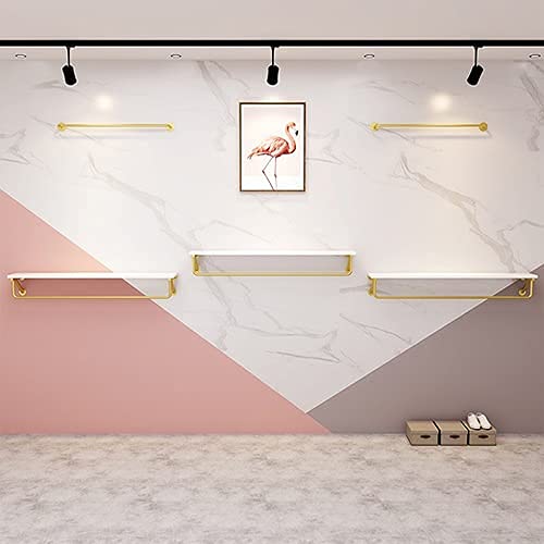 Rail per Abbigliamento a Parete, Rack Del Negozio Di Abbigliamento, per Decorare Gli Scaffali Dei Negozi Di Abbigliamento Femminile per Bambini,a,120Cm