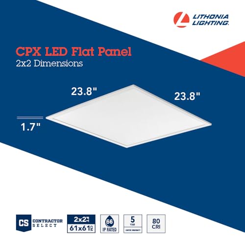 Image of Lithonia Lighting CPX 2x2 LED Flat Panel Light Adj Lumens, 3-in-1 CCT